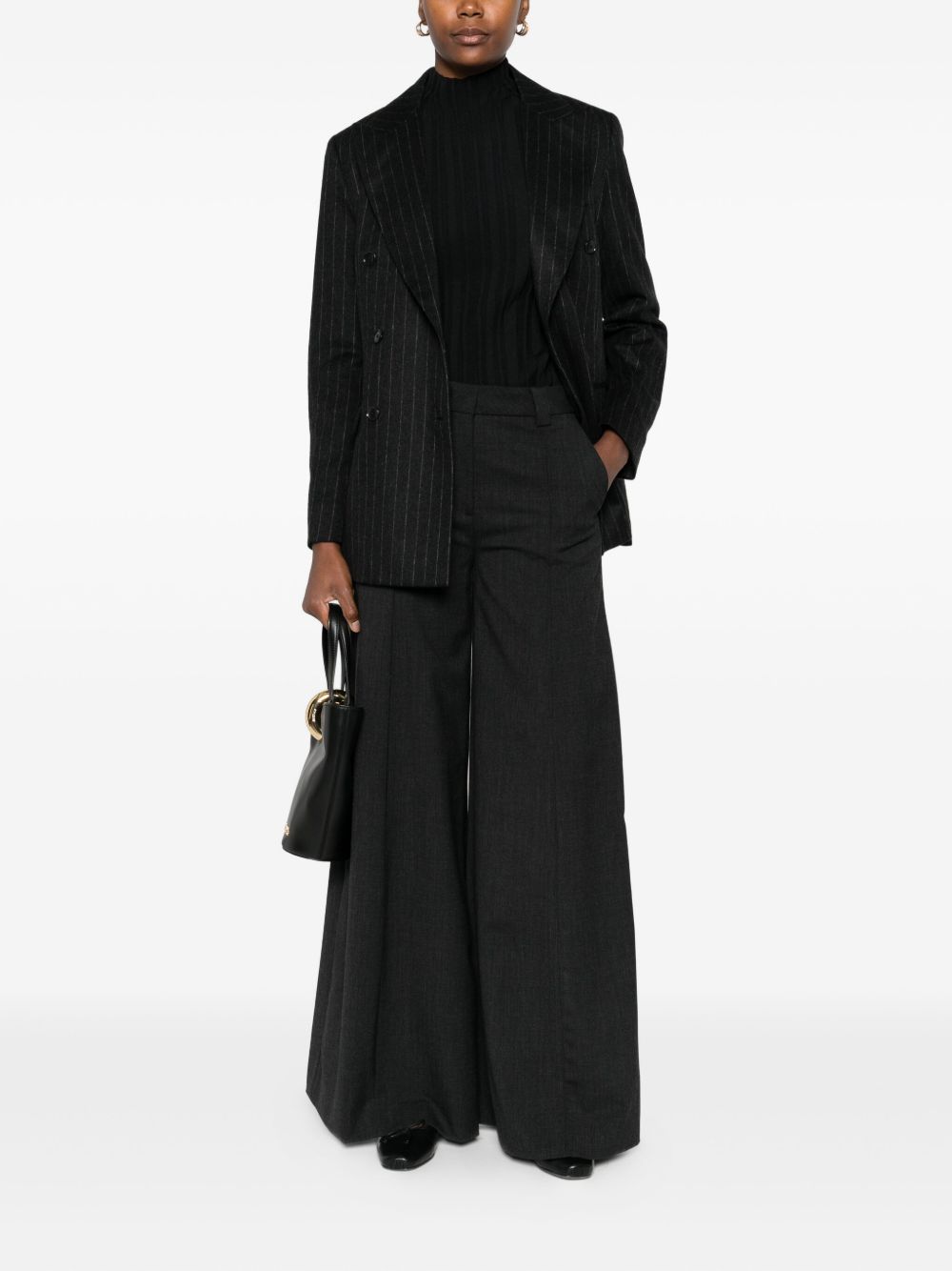 THE LATEST Thelatest Alma wool blend wide-leg trousers