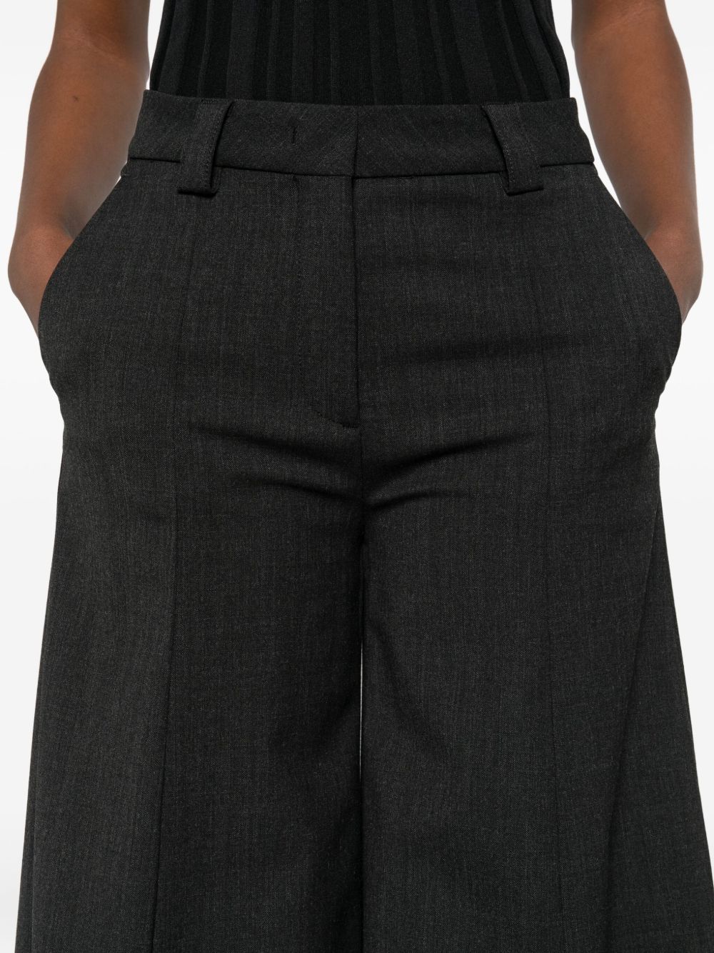 THE LATEST Thelatest Alma wool blend wide-leg trousers