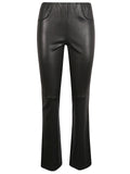 Via Masini 80 Leather flared leg trousers