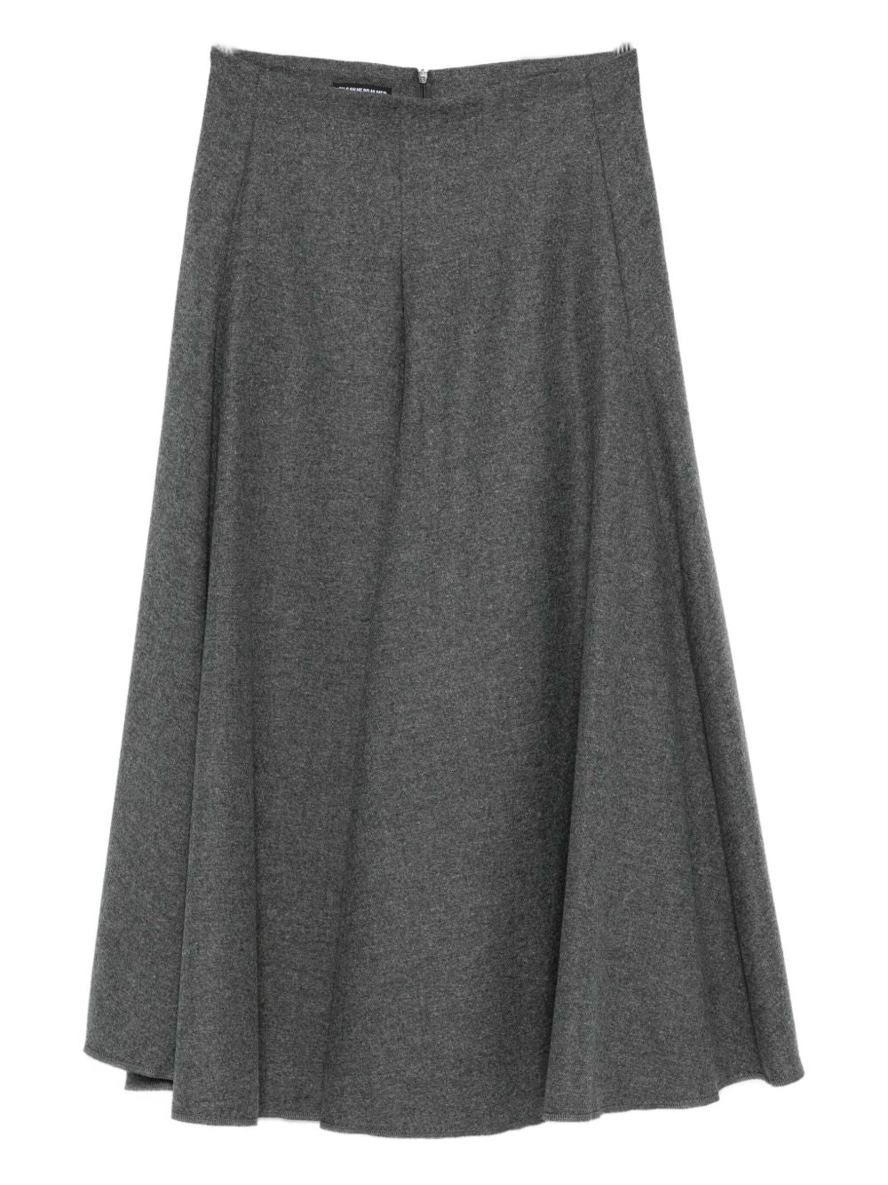 Susanne Bommer A-line shape concealed zip fastening Wool midi skirt