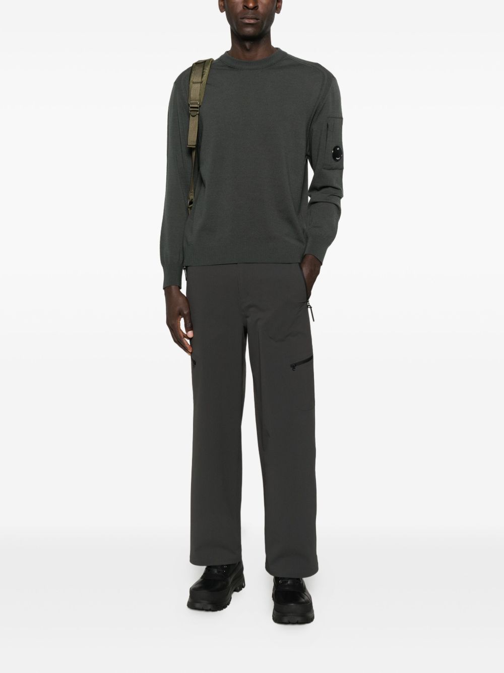 C.P. Company Logo wool crewneck sweater