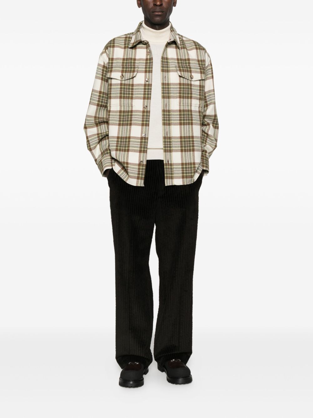 Ami Paris Wool checked overshirt