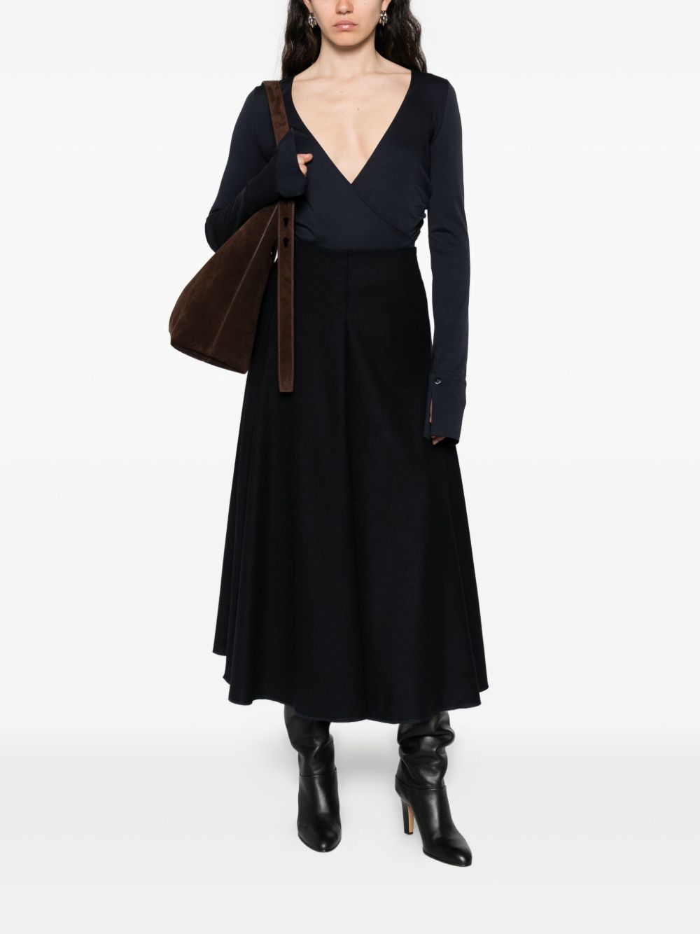 Susanne Bommer A-line design Cotton midi skirt