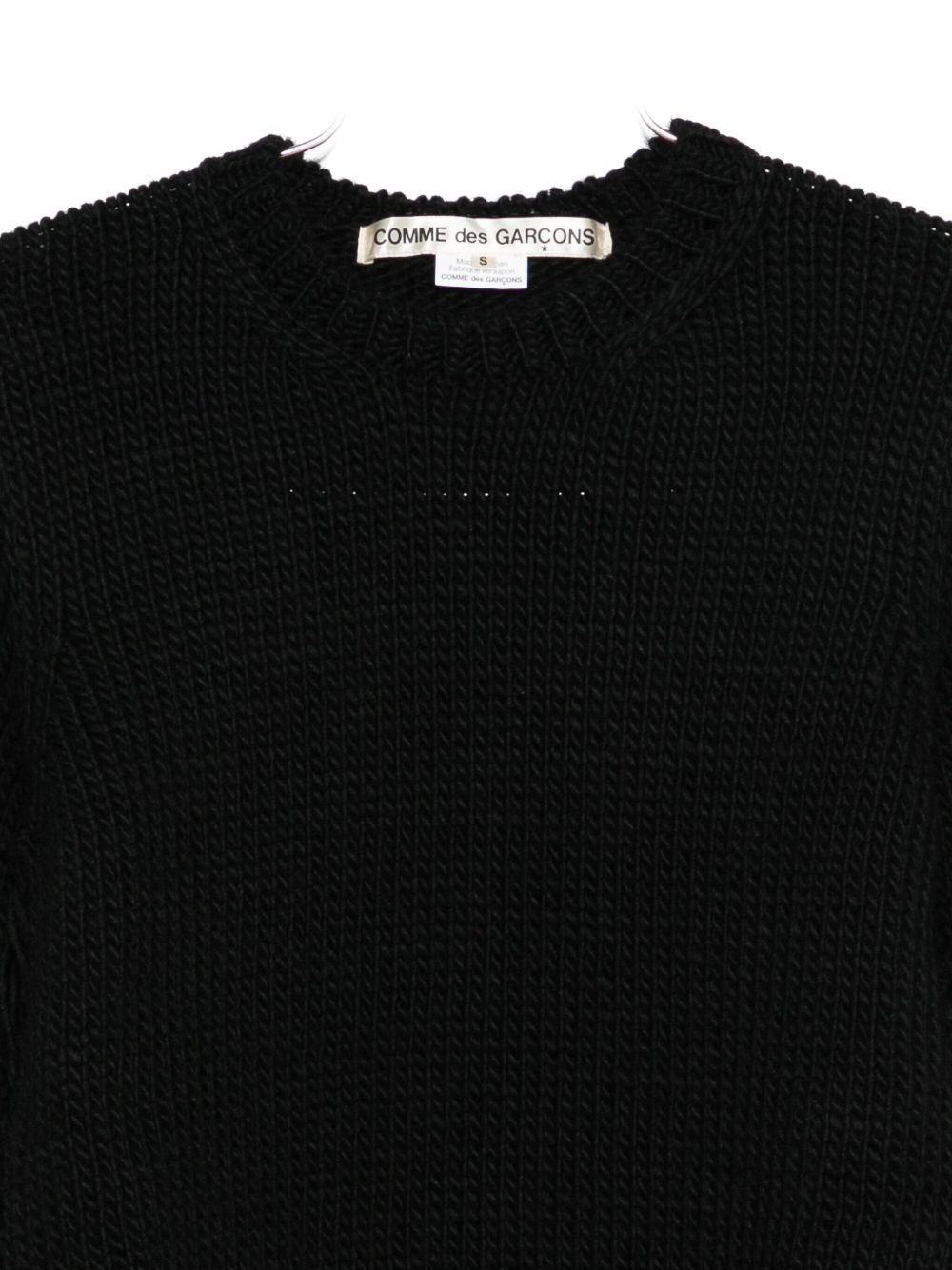 Comme Des Garcons Comme Des GarÃ§ons Fringed Wool Top