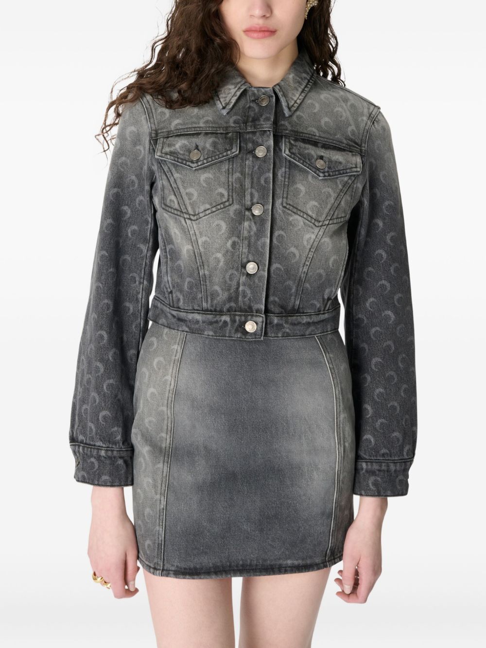 Marine Serre Moon laser denim jacket