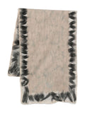 Silvana Manetti Grey Jagged-Edge Scarf.