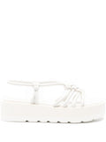 Gianvito Rossi Hebe leather knotted platform sandals.
