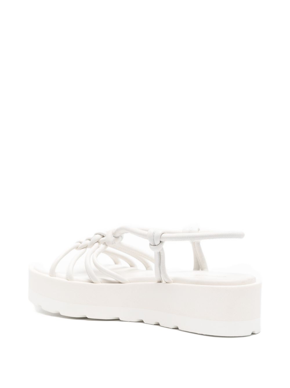 Gianvito Rossi Hebe leather knotted platform sandals.