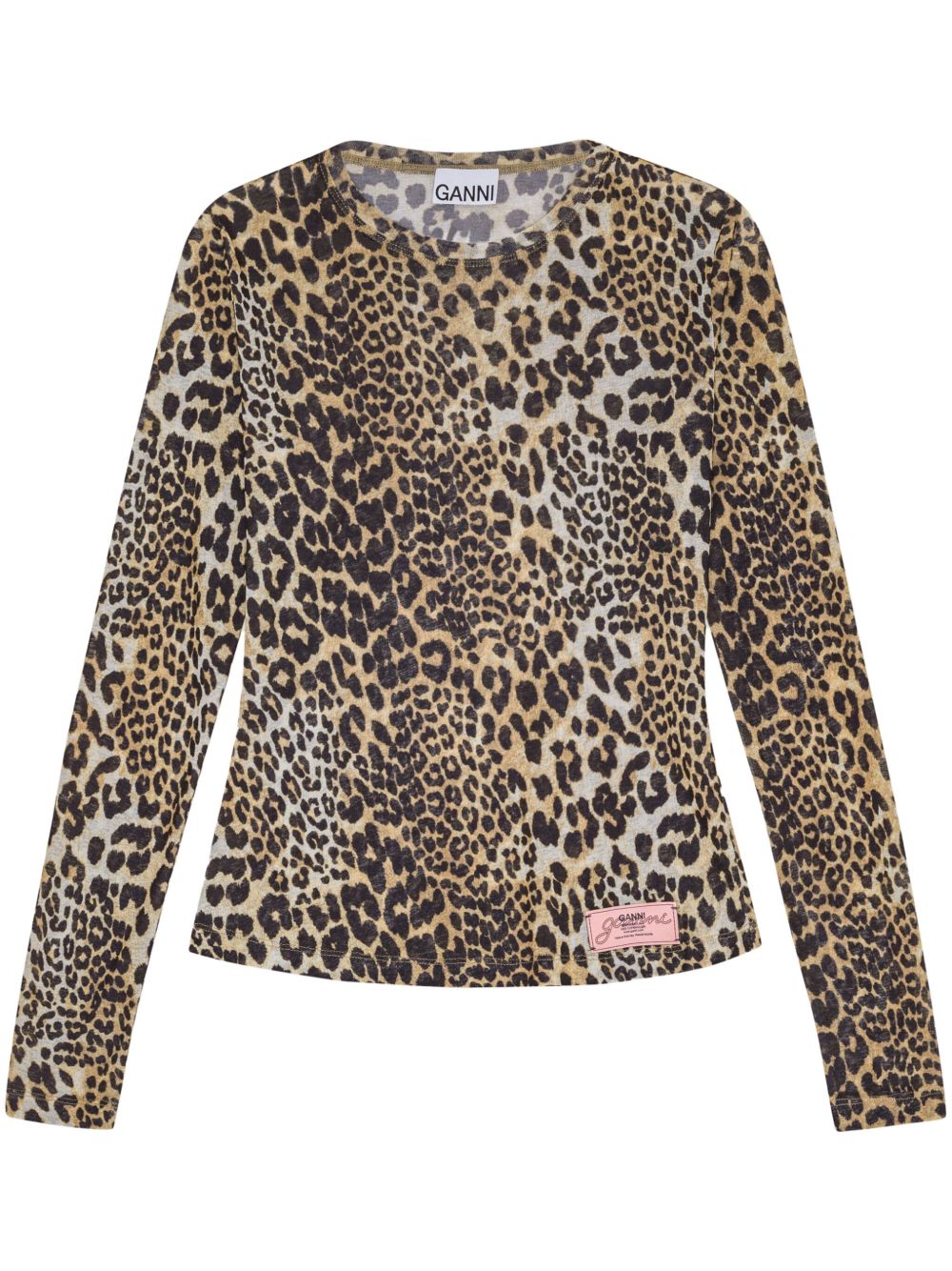 Ganni Leopard print top