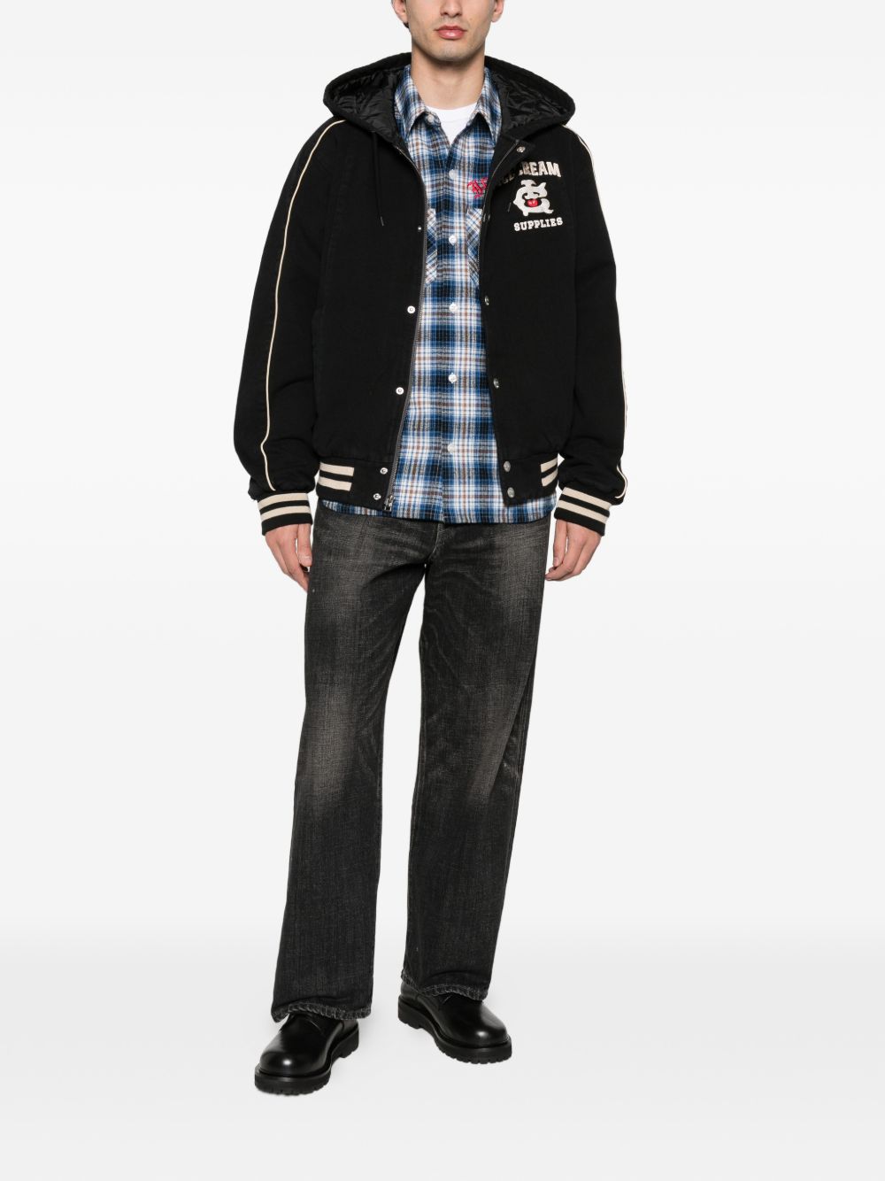 Icecream Cotton hooded bomber jacket
