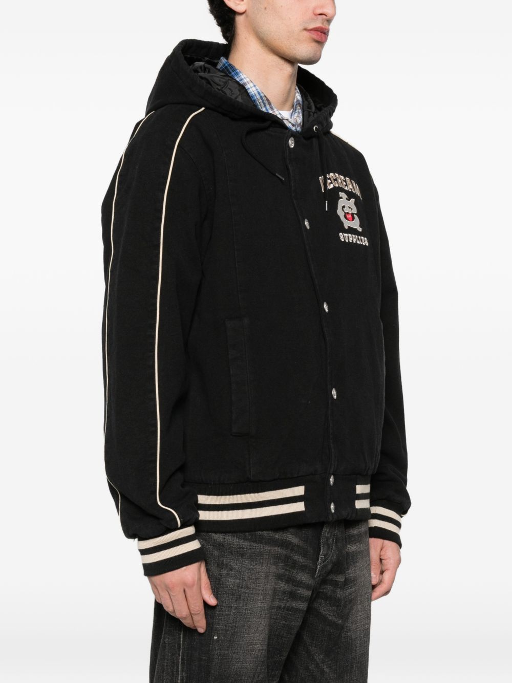 Icecream Cotton hooded bomber jacket