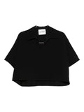 Jil Sander V-neck short sleeves straight hem Cropped polo shirt