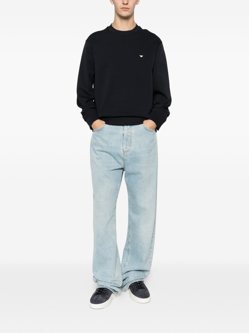 Emporio Armani Cotton crewneck sweatshirt