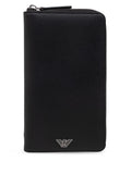 Emporio Armani Saffiano Leather Organizer With Asv Eagle Plaque