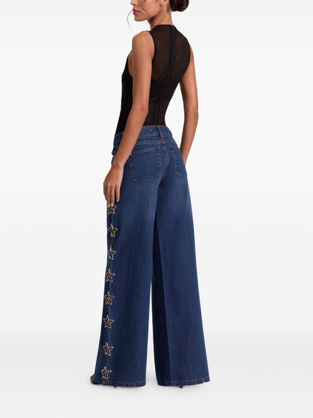 Alice + Olivia Embellished baggy jeans