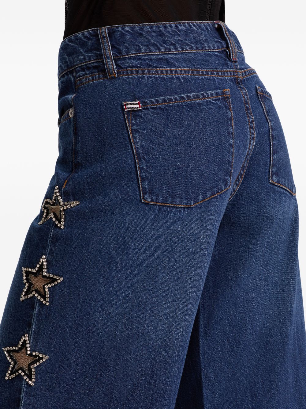 Alice + Olivia Embellished baggy jeans