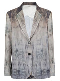 Sissiottostyle Printed single-breasted blazer jacket