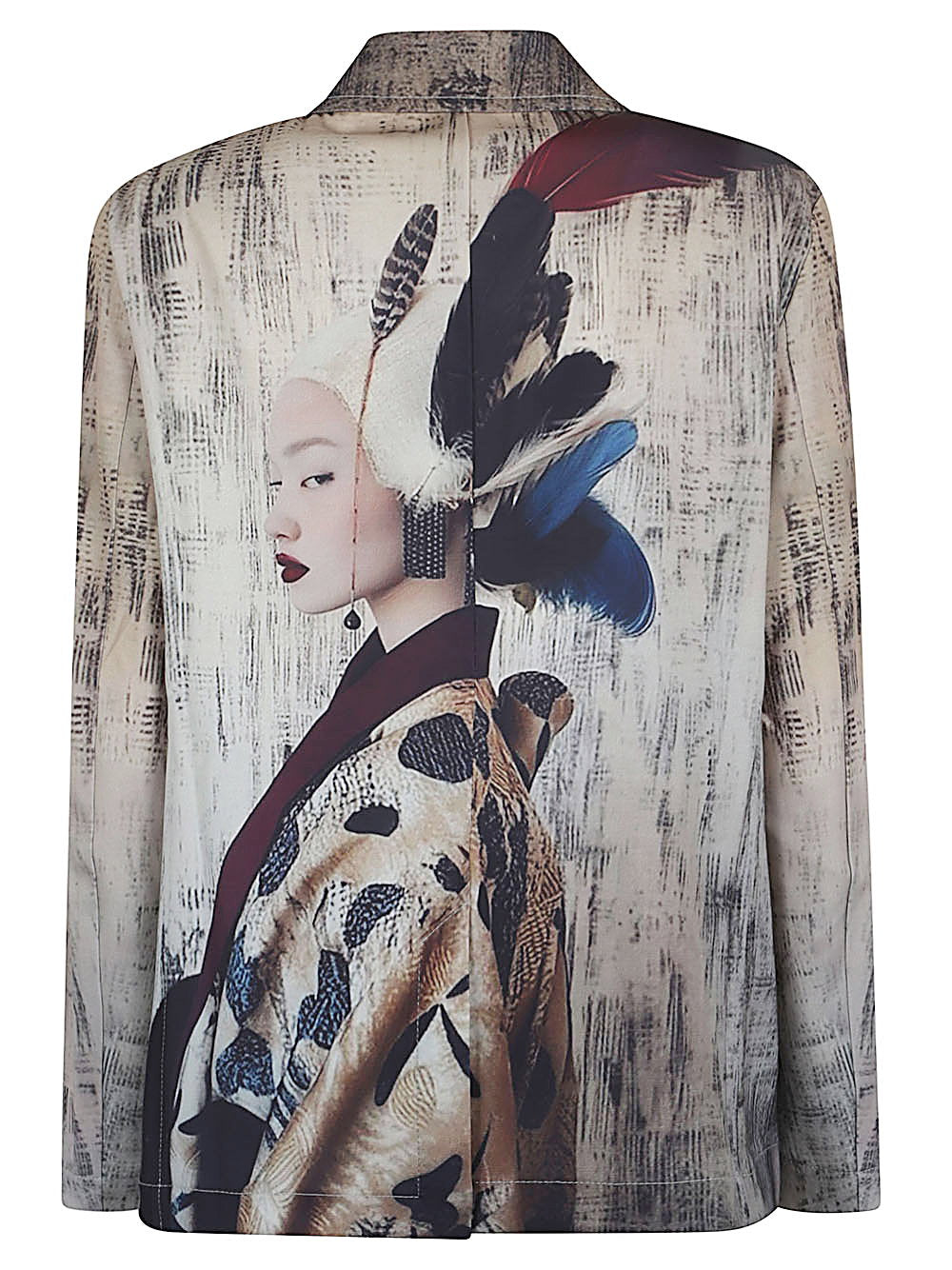 Sissiottostyle Printed single-breasted blazer jacket