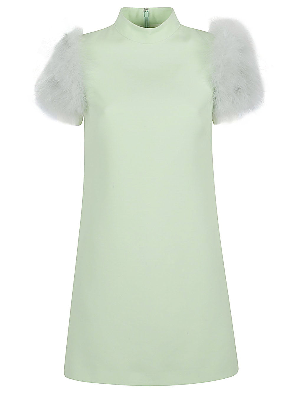 Valentino Feathered wool and silk dress