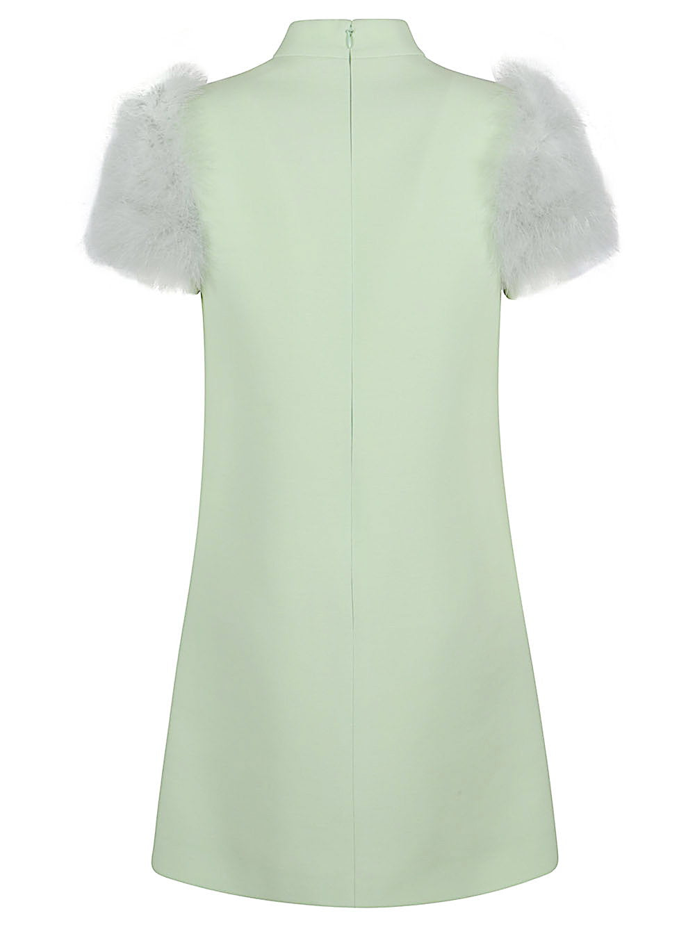 Valentino Feathered wool and silk dress