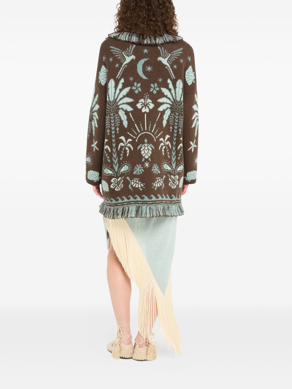 Alanui Echoes Of The Island wool and cotton cardigan