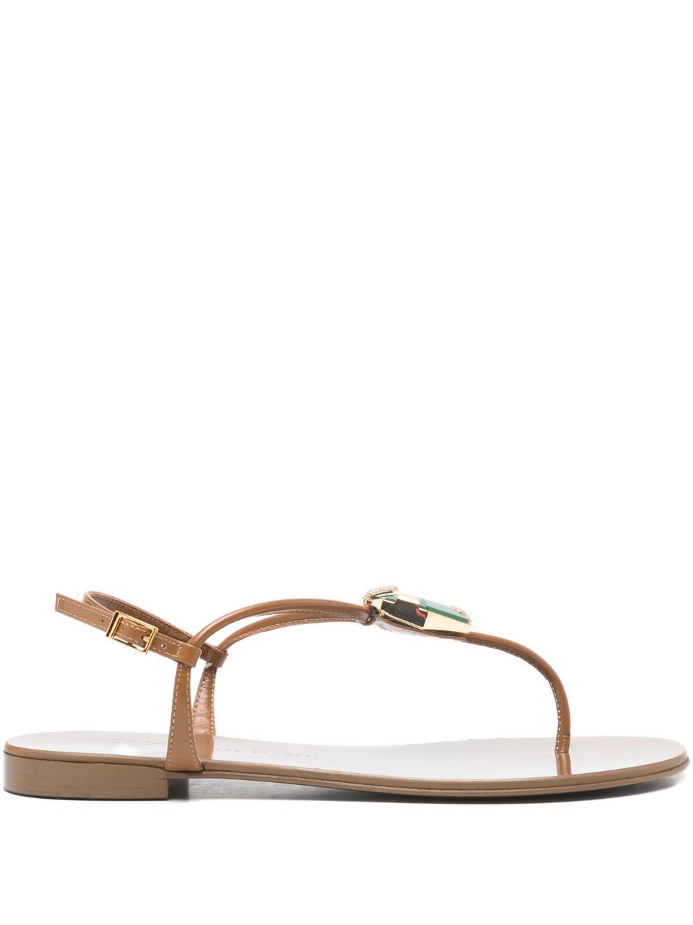 Giuseppe Zanotti Atlantide buckle-embellished thong sandals.