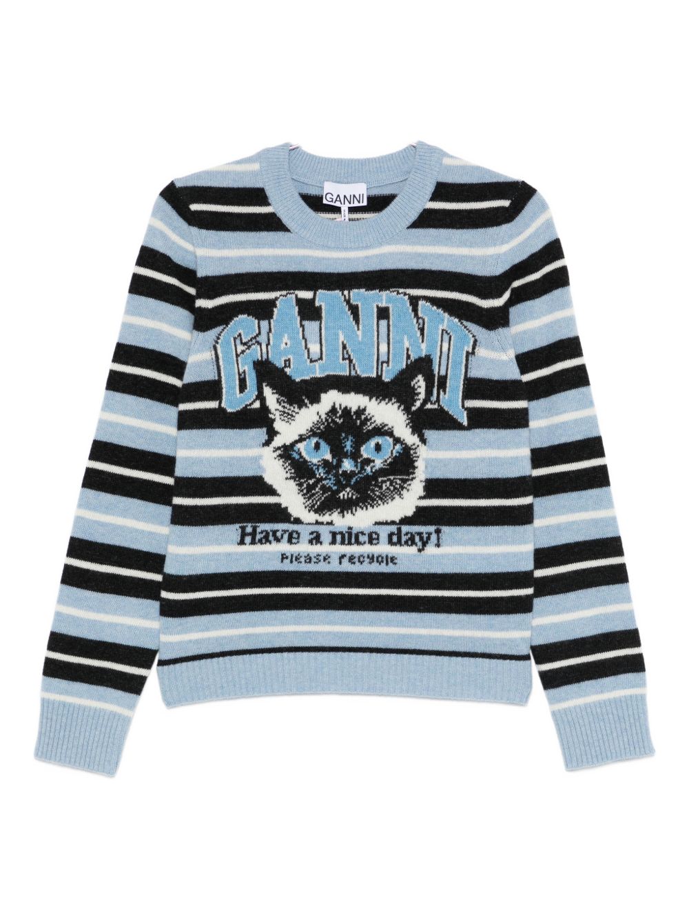 Ganni Wool crewneck sweater