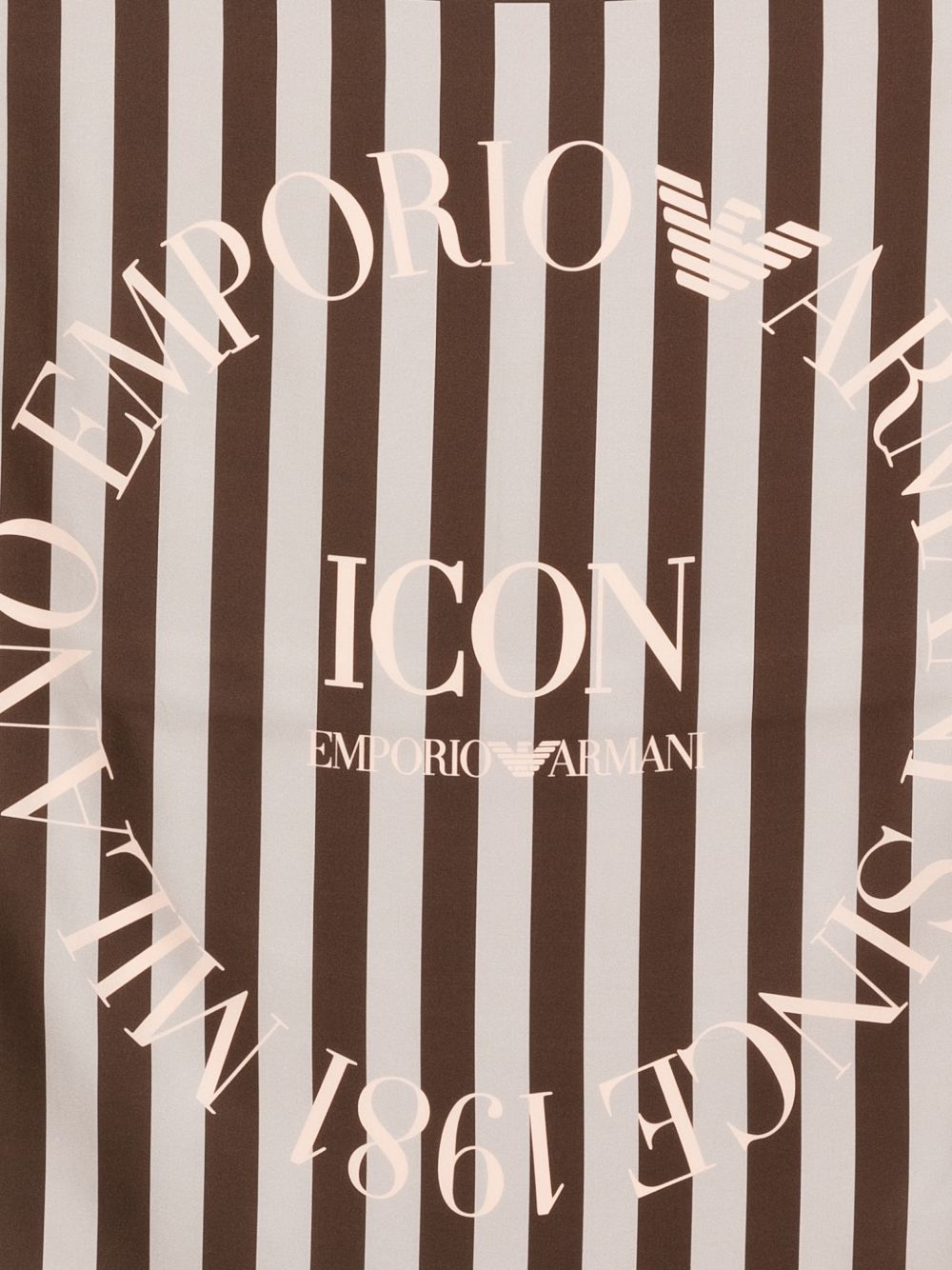 Emporio Armani Icon Print Pure Silk Foulard