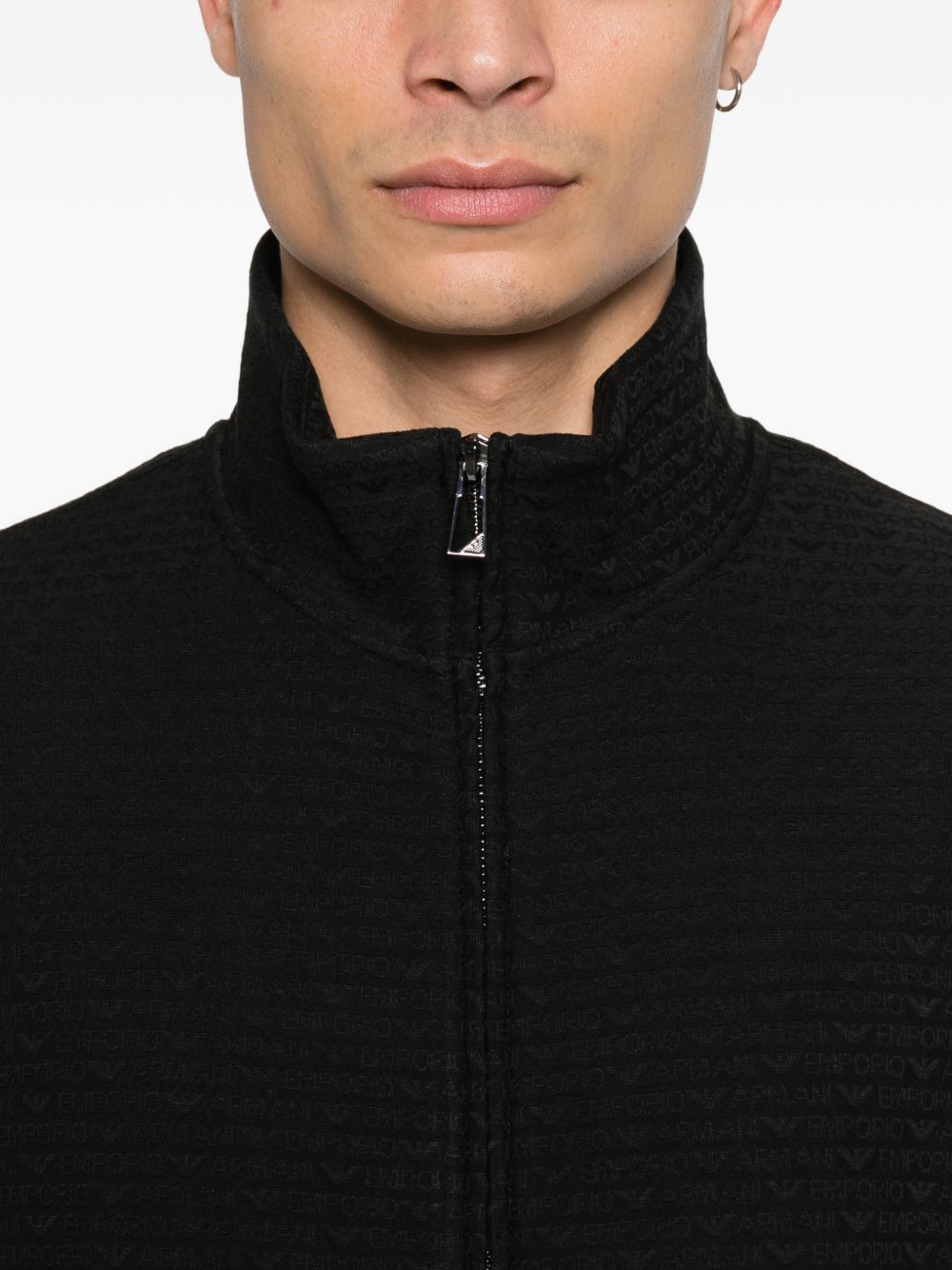 Emporio Armani Cotton blend zipped sweatshirt