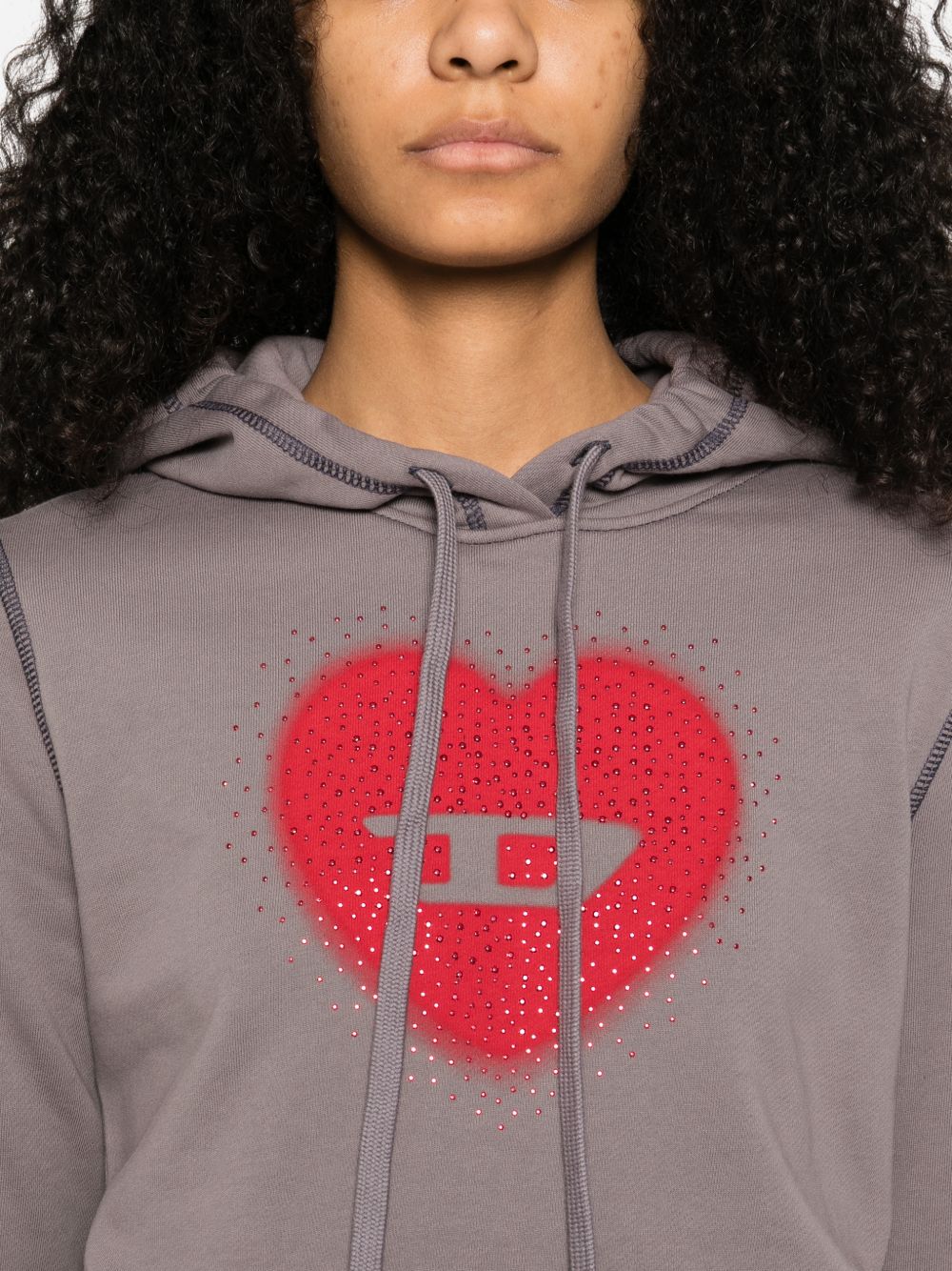 Diesel Heart Cotton Hoodie