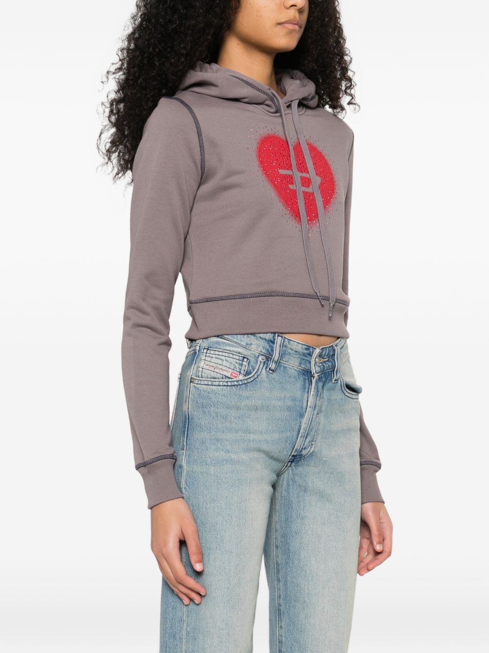 Diesel Heart Cotton Hoodie