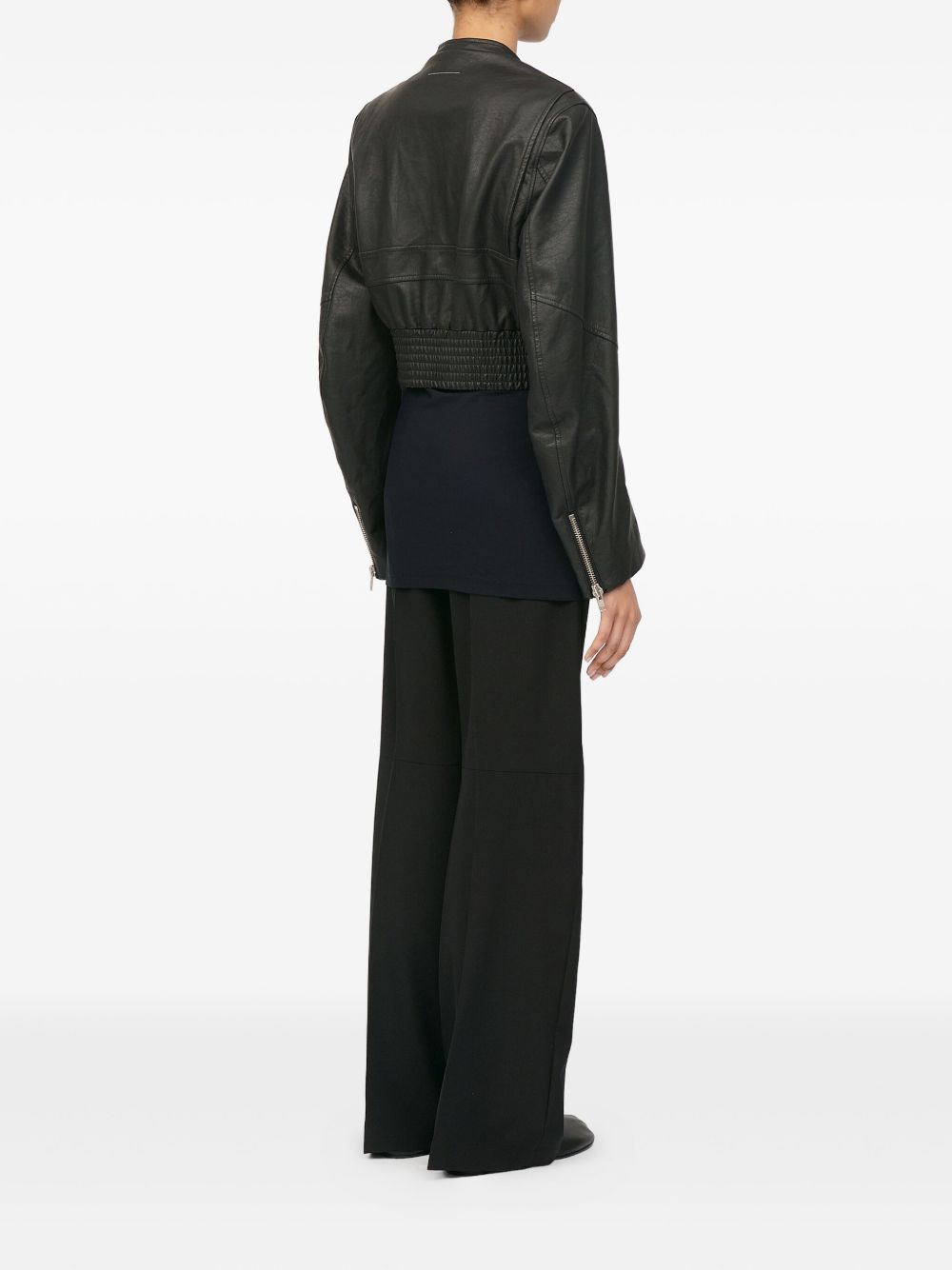 MM6 Maison Margiela Leather effect bomber jacket
