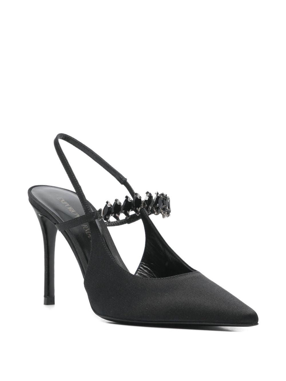 Emporio Armani Satin slingback pumps