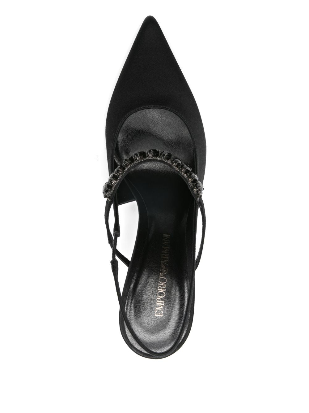 Emporio Armani Satin slingback pumps