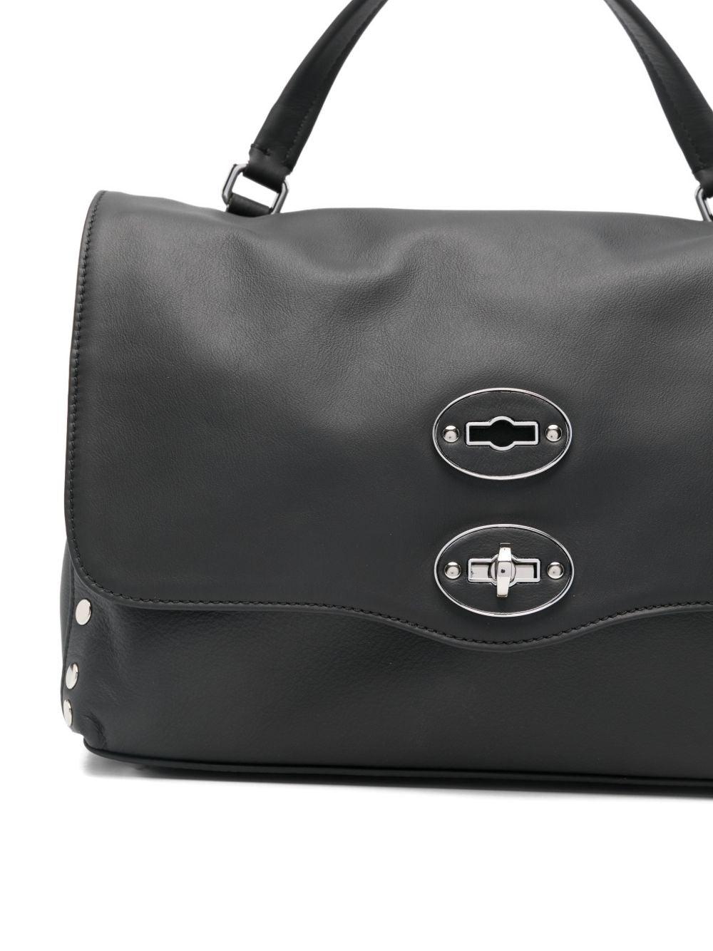Zanellato Small Postina® Bag In Smooth Black Lavagna Leather
