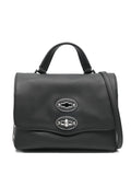 Zanellato Postina® Baby Bag In Smooth Black Lavagna Leather