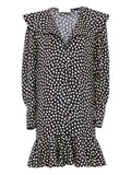 Chloé ChloÃ© V-neck long sleeves Dotted silk dress