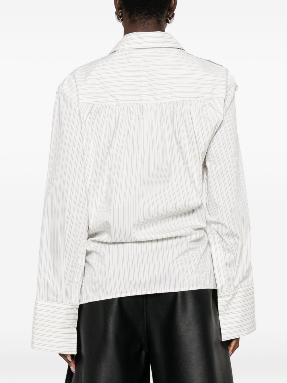 Iro Lace striped cotton shirt