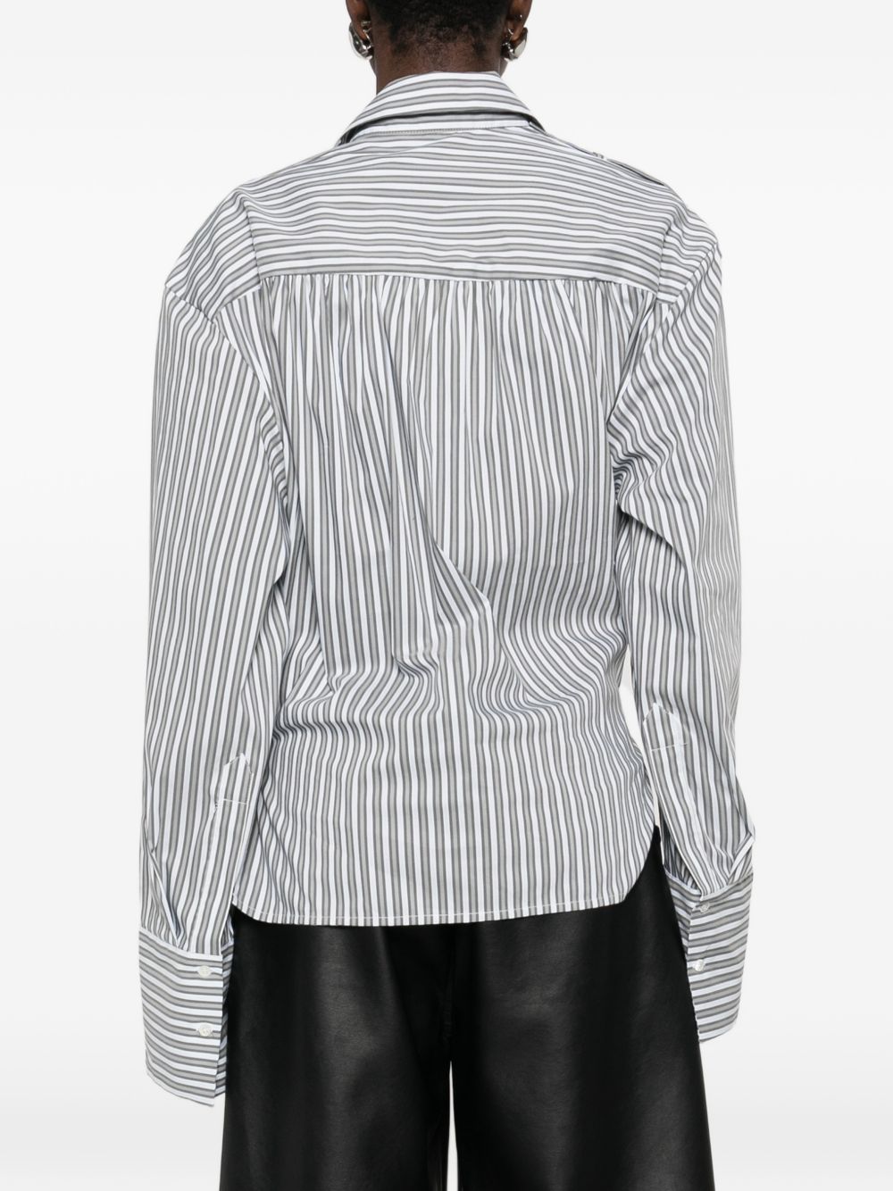 Iro Lace striped cotton shirt