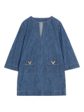 Valentino VLogo Signature denim short dress
