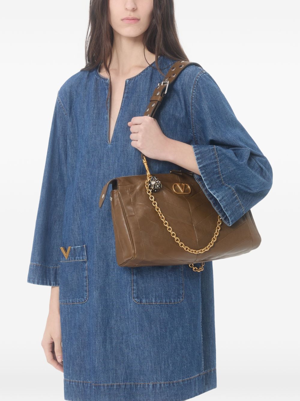Valentino VLogo Signature denim short dress