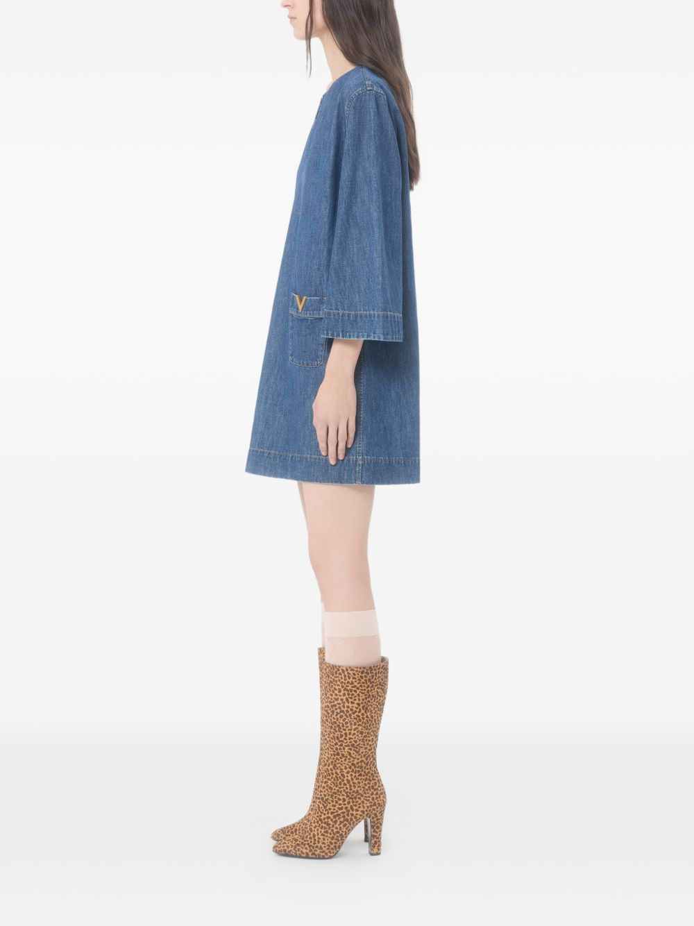 Valentino VLogo Signature denim short dress