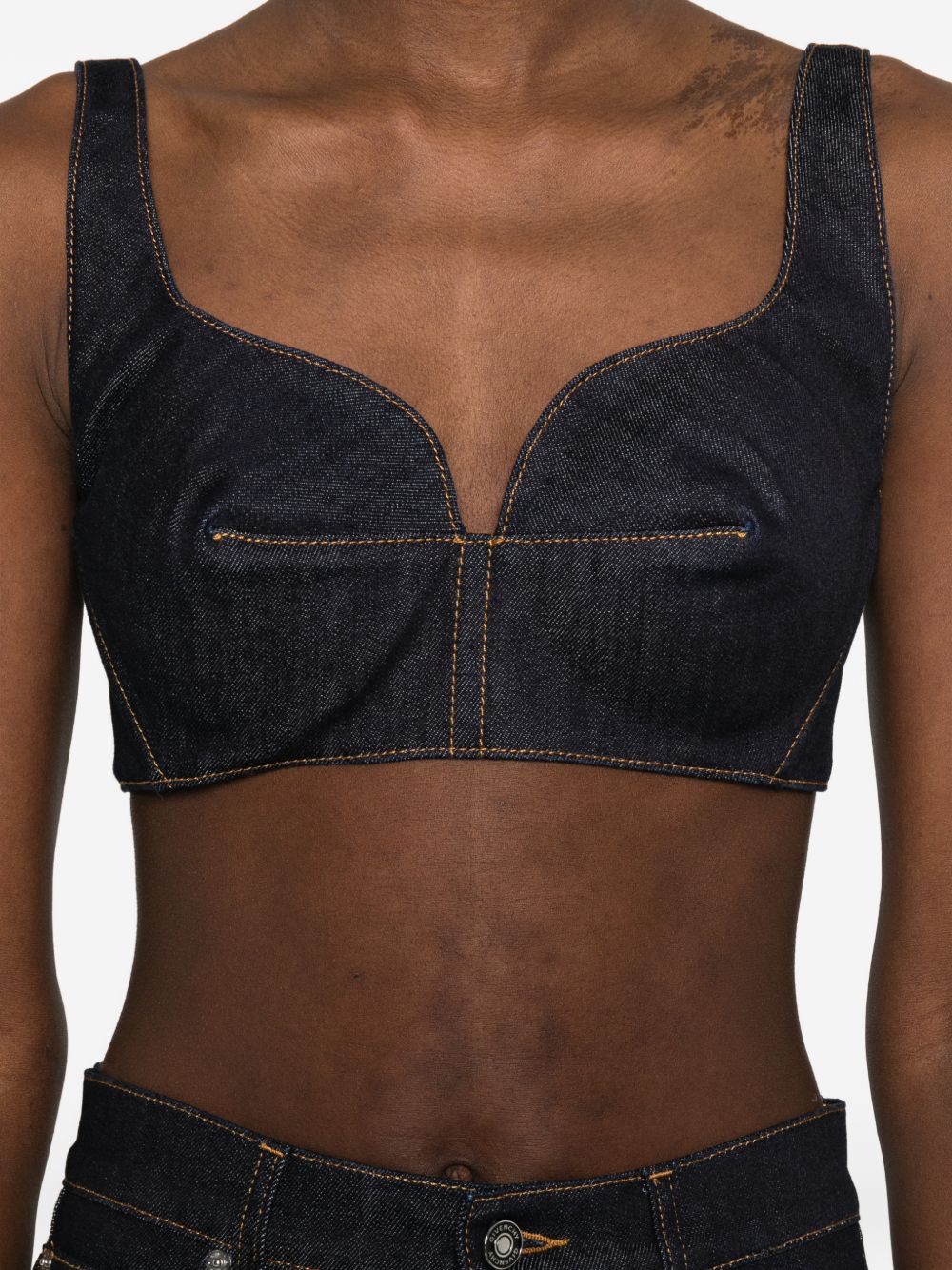 Givenchy Denim cotton bra top