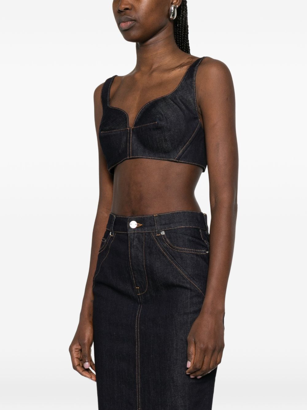 Givenchy Denim cotton bra top