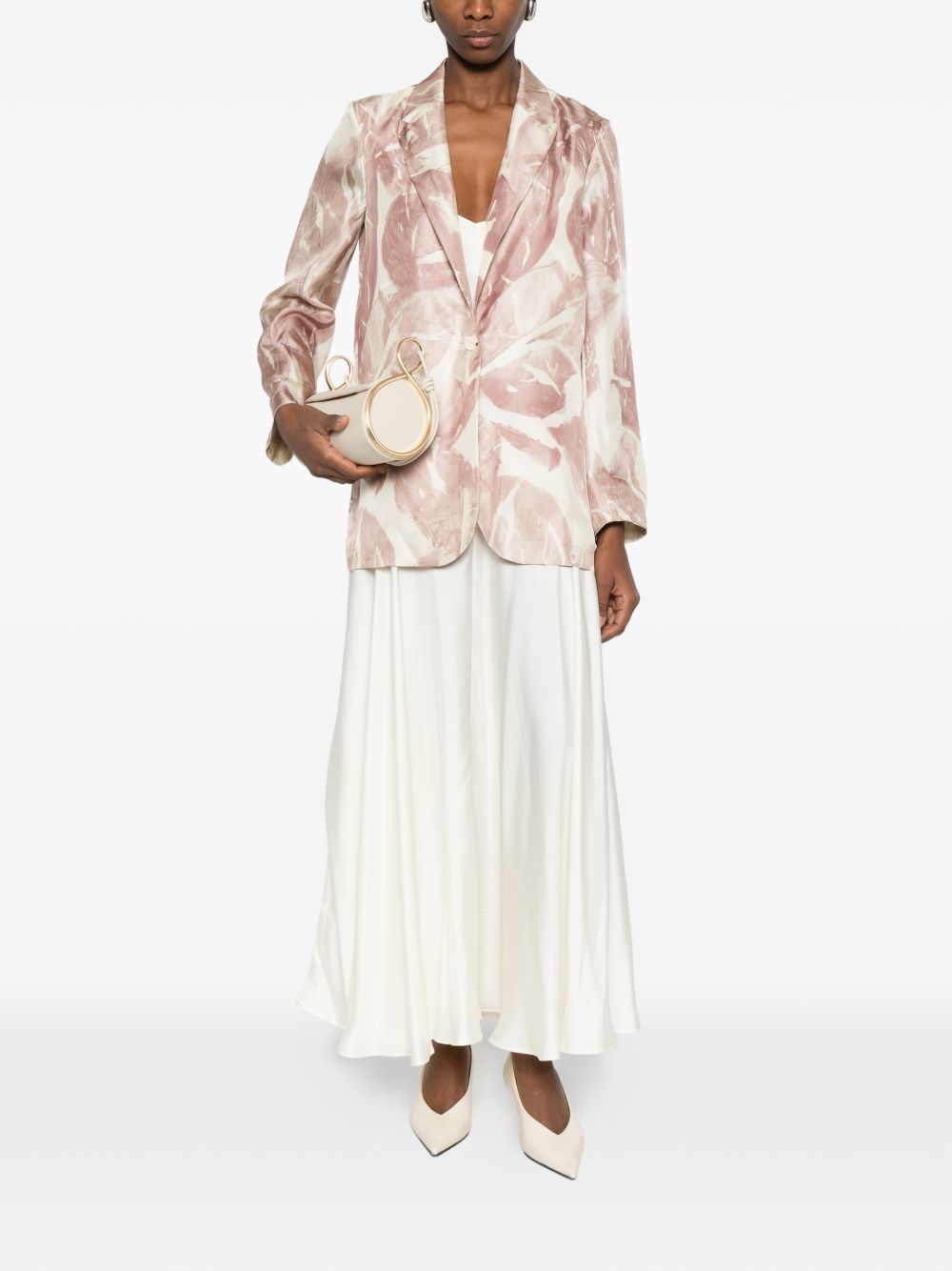 Alysi Printed single-breasted jacket
