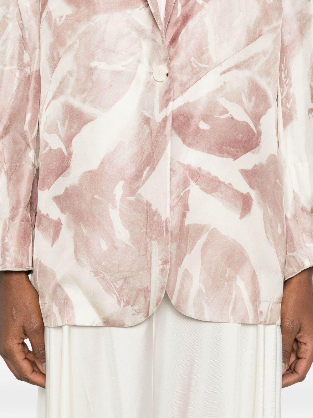Alysi Printed single-breasted jacket