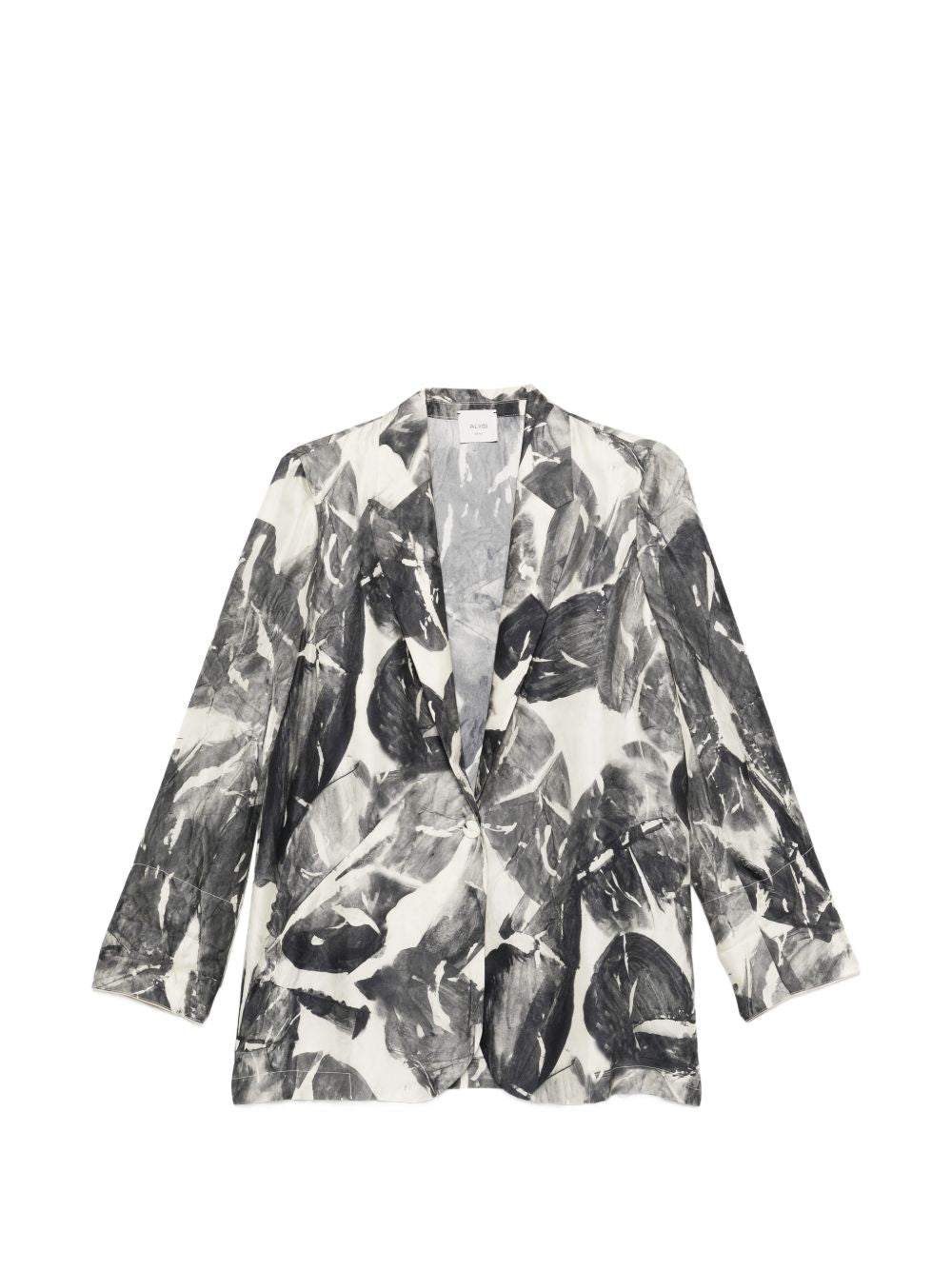 Alysi Silk & Nylon Printed single-breasted jacket