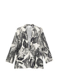 Alysi Silk & Nylon Printed single-breasted jacket