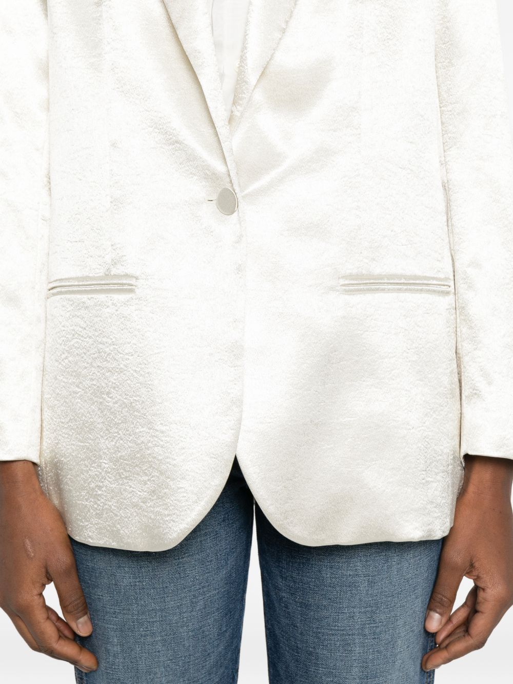 Alysi Silk & Nylon Single-breasted blazer jacket