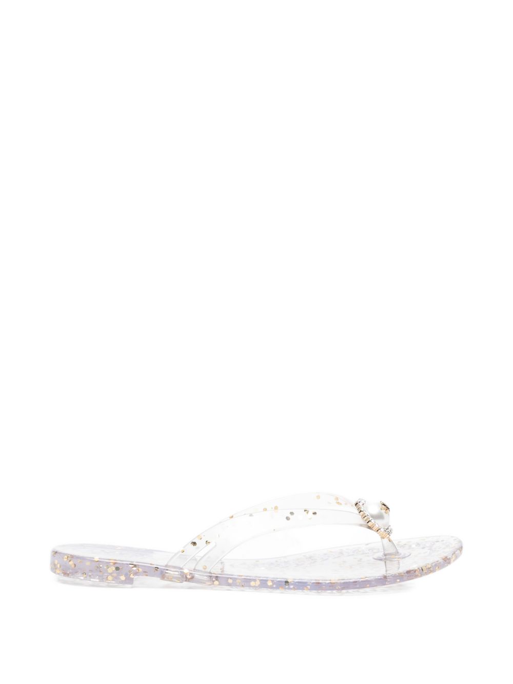 Casadei Jelly Glitter Flip Flops